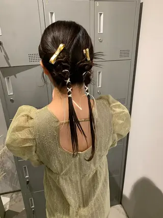 ロング ヘアアレンジ ブリーチ/アレンジ 天満/chihiroのヘアスタイル