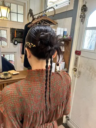 ロング ヘアアレンジ 清水千優/パーマ/透 明感カラー/メンズのヘアスタイル