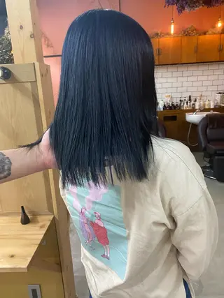ミディアム カラー ヘアアレンジ メンズ ネイル マツエク・マツパ アイブロウ chapter問屋町 💘小室明華のヘアスタイル