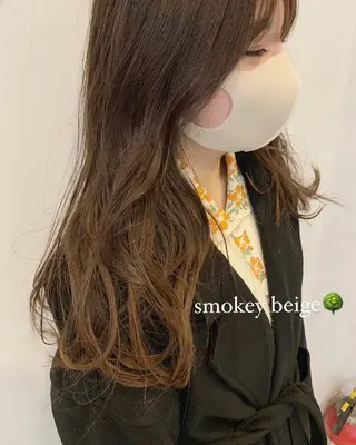 ロング カラー 似合わせカットカラー ♡佐藤捺美のヘアスタイル