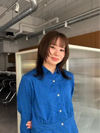 ミディアム 🌷下野 莉果/ボブ /パーマ/メンズ🌷のヘアスタイル