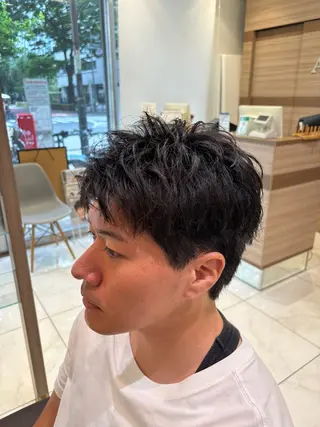 パーマ メンズ 山本 侑平のヘアスタイル