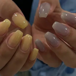 ネイル Ray. ちゅるん系ニュアンスのネイルデザイン