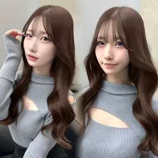 ミディアム 韓国/ワンホンヘア 髪質改善/MaCoのヘアスタイル