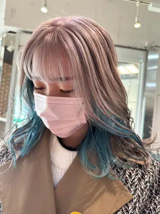 ロング カラー メンズヘア個性派 ネイル/コトミ🐸のヘアスタイル