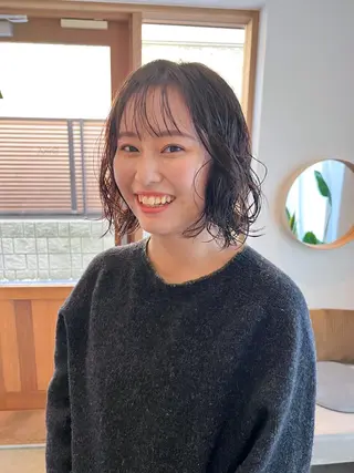 ミディアム パーマ ミディアムパーマ /癖毛パーマのヘアスタイル