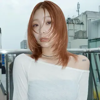 ミディアム カラー レイヤー専門家 ダブルカラー修のヘアスタイル