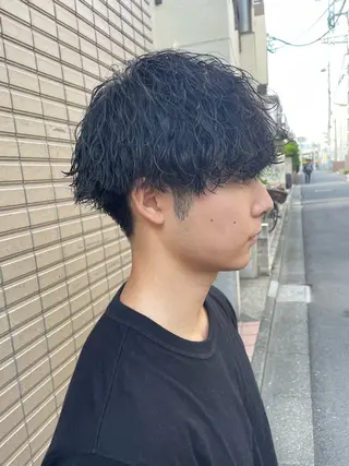 ミディアム パーマ SHUN メンズパーマのヘアスタイル