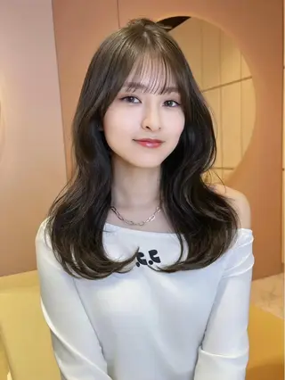 セミロング カラー ヘアアレンジ 大宮‎🩵縮毛矯正 髪質改善 佐藤 和のヘアスタイル