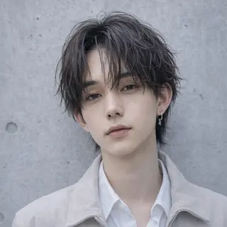 メンズ 表参道フェザーパーマ ニュアンスパーマのヘアスタイル