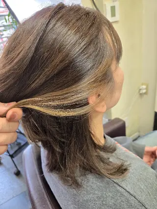 ミディアム カラー 遠藤 史秋のヘアスタイル