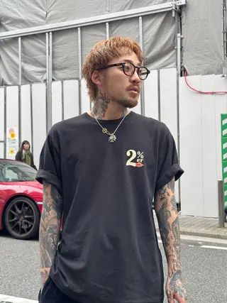 ショート カラー メンズ 心斎橋ハイトーン特化 midori🍀のヘアスタイル