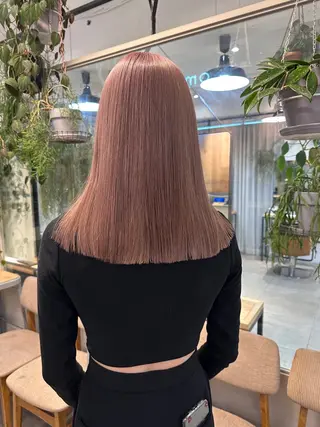 ミディアム カラー REINA☁️透明感 カラー/ぷつっと♡のヘアスタイル