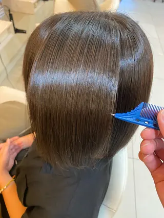 ミディアム パーマ 💎髪質改善💎艶髪 💎ブリーチ💎津村のヘアスタイル