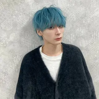 カラー メンズ メンズカット/ ハイトーン/琉輝のヘアスタイル