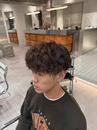 パーマ メンズ ブリーチ/パーマ特化 片平和寿のヘアスタイル