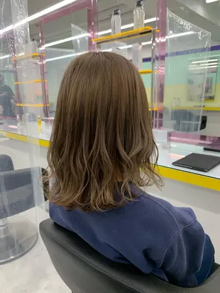 ミディアム I S所属・🌿透明感カラー‪ 縮毛矯正✨かずきのヘアスタイル