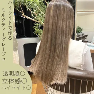 ロング カラー レイヤー/グレージュ メンズパーマのヘアスタイル