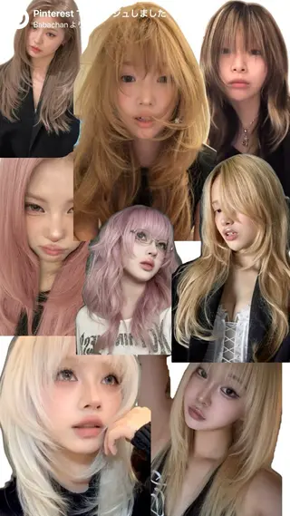 ロング カラー だいち/ブリーチ/ レイヤーカットのヘアスタイル