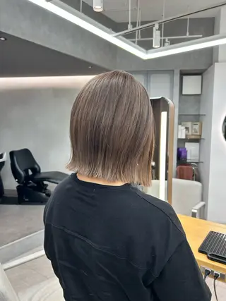 ミディアム ルネ所属・ショートヘア 縮毛矯正/福田梢のヘアスタイル