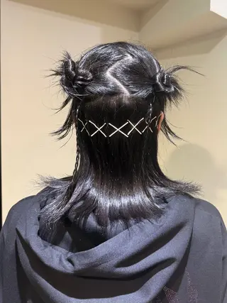 ミディアム ヘアアレンジ 🌈デザインヘア職人 Kaede🌈のヘアスタイル