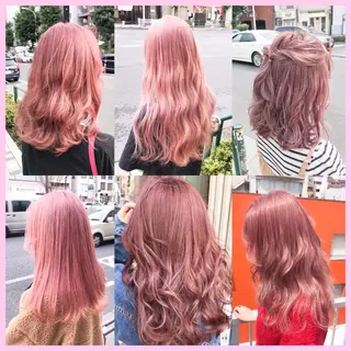 ロング カラー SHIN/レイヤー カット×クロスパーマのヘアスタイル