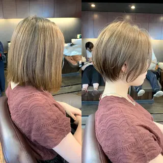 ショート 縮毛矯正/ショート/ レイヤー/畑中正敏のヘアスタイル