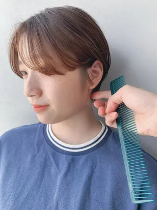 ショート カラー ボブパーマコテ巻き風 パーマNo1深江秀平のヘアスタイル