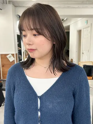 ミディアム カラー レイヤーボブ/ 艶カラー/サナ🌼のヘアスタイル