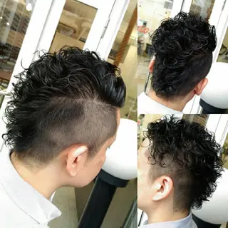 メンズ パーマ ショート Garret 新宿店【ギャレット】所属・⛑️髪質改善請負人 ⛑️ヤマザキタカヒトのヘアスタイル