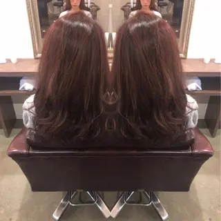 セミロング カラー レイヤーカット匠 イソザキノリユキのヘアスタイル