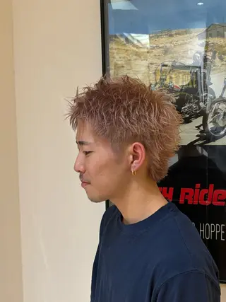 ショート カラー メンズ アメカジmen's salon LUAU LOUGH【アメカジ メンズサロン ルアウラフ】所属・鈴木 静のヘアスタイル