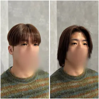 ショート パーマ メンズ 韓国メンズヘア/ ダウンパーマ/歩夢のヘアスタイル