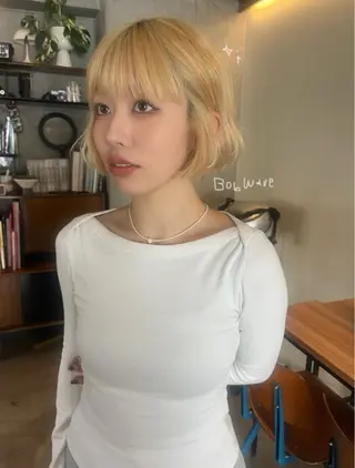 ショート 無料カット/ハイ トーンカラー/きらのヘアスタイル