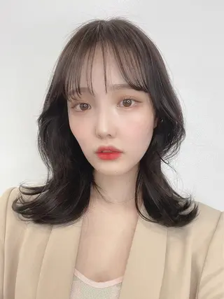 ミディアム カラー ヘアアレンジ GAME 天神所属・レイヤーカット指名 No.1💖マユカのヘアスタイル