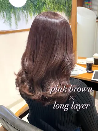 セミロング カラー レイヤー/顔まわり /亀戸錦糸町/なつきのヘアスタイル
