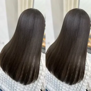 ミディアム 縮毛矯正💎髪質改善 艶カラー/木下のヘアスタイル