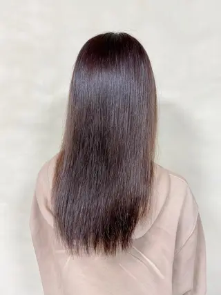 セミロング カラー 髪質改善【縮毛矯正】 美髪ボブを量産する人のヘアスタイル