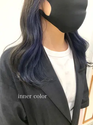 セミロング カラー ぱつっとボブ/ 小野あかねのヘアスタイル