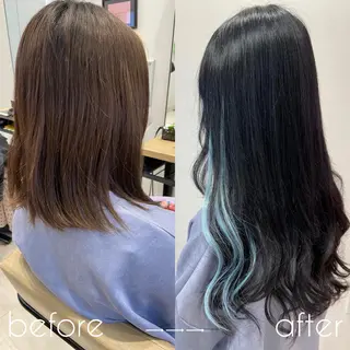 ロング カラー 新宿/韓国ヘア 中明度カラー/かやのヘアスタイル