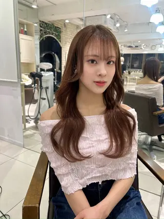 ロング カラー ヘアアレンジ 透明感カラー ai🫧🪞のヘアスタイル