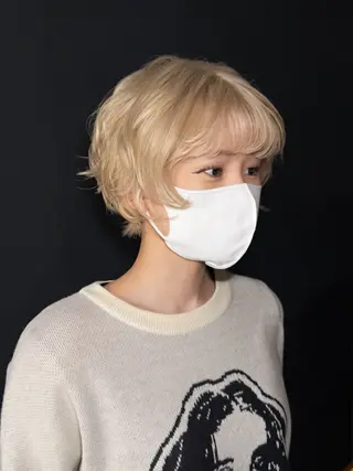 ショート カラー ブリーチ/エクステ/ 新宿/アリルのヘアスタイル