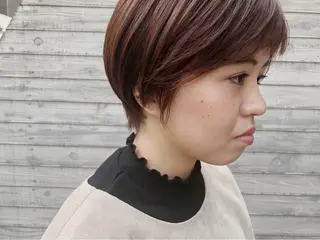 ショート カラー パーマ ヘアアレンジ 藤井 菜緒のヘアスタイル