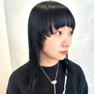 ミディアム カラー パーマ デザインカラー/パー マ🦖外岡咲希🦖のヘアスタイル