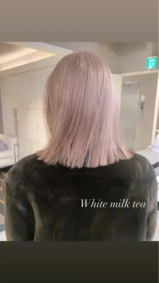 ミディアム ✨Tiam渋谷✨ しゅけ／ハイトーンのヘアスタイル