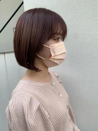 ミディアム ブリーチ/ウルフ ハッシュカット/石山のヘアスタイル