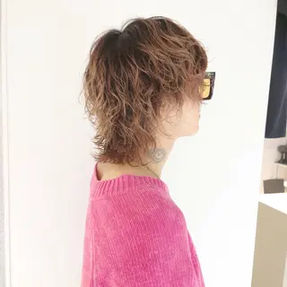 ミディアム パーマ メンズ iss所属・メンズ/パーマ特化 /波巻き/林洋平のヘアスタイル