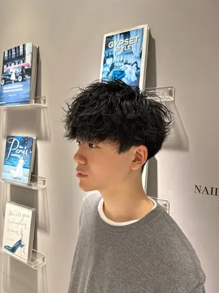 ショート パーマ メンズ 宇田川 大輝のヘアスタイル