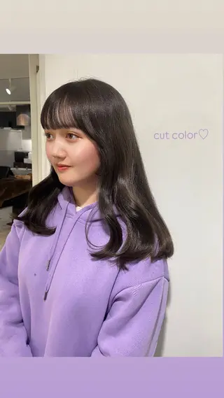 カラー AO所属・RISAKO 艶髪モテヘア🎀府中のヘアスタイル