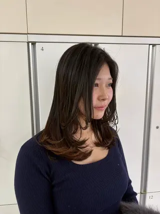 セミロング CREA渋沢 モデル募集🌺アイナのヘアスタイル